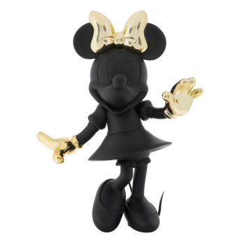 Minnie Lifesize Statue - Black mat & Chromed Gold